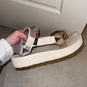 Cream Teva Midform Sandals